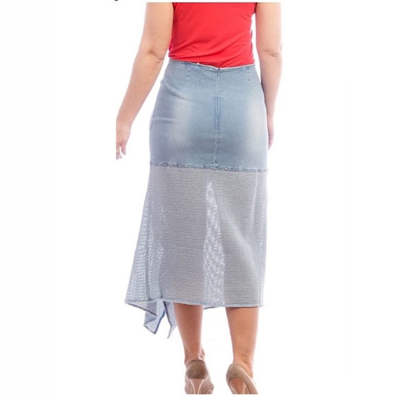 LAFeI NieR DeNim L0nG StrEtCh nEt skiRt🦋 - Picture 2 of 6